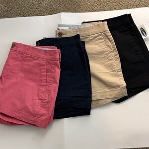 Old Navy Women's Shorts - Vibrant Pink, Classic Navy, Versatile Tan, Sleek Black